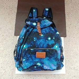 Pink Victoria's Secret Starry Sky Large Backpack